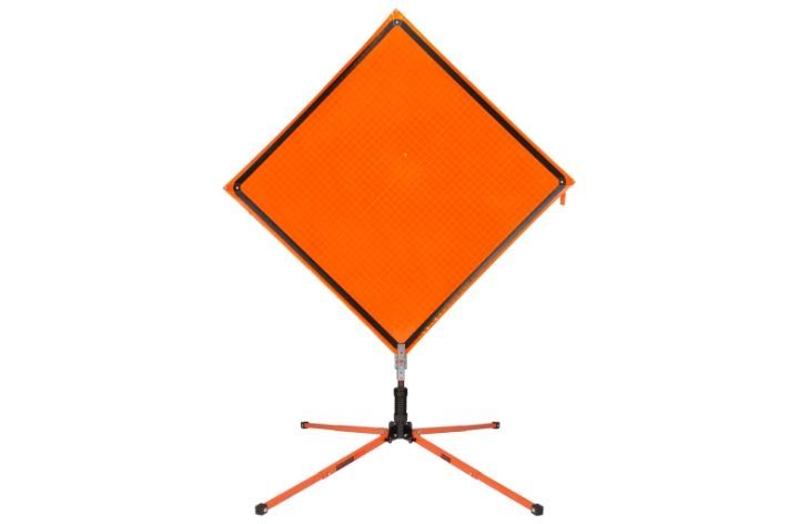 single-spring-safety-sign-stand -roll up sign-roadway-safety-application-ss-p-front